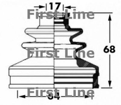FIRST LINE fcb6035 -  Пыльник, приводной вал